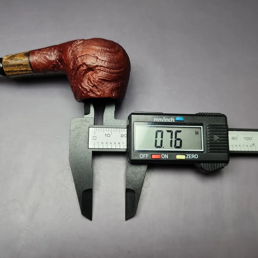 MBSD Briars by Piero Vitale Vintage Sandblasted Author w/ Zebrawood Briar Pipe, New - Image 10