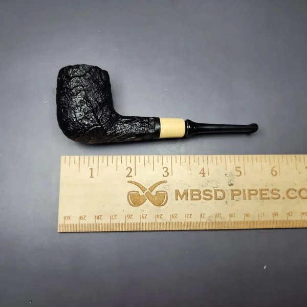 MBSD Briars by Piero Vitale Sandblasted Billiard w/ Olivewood Briar Pipe, New - Image 10