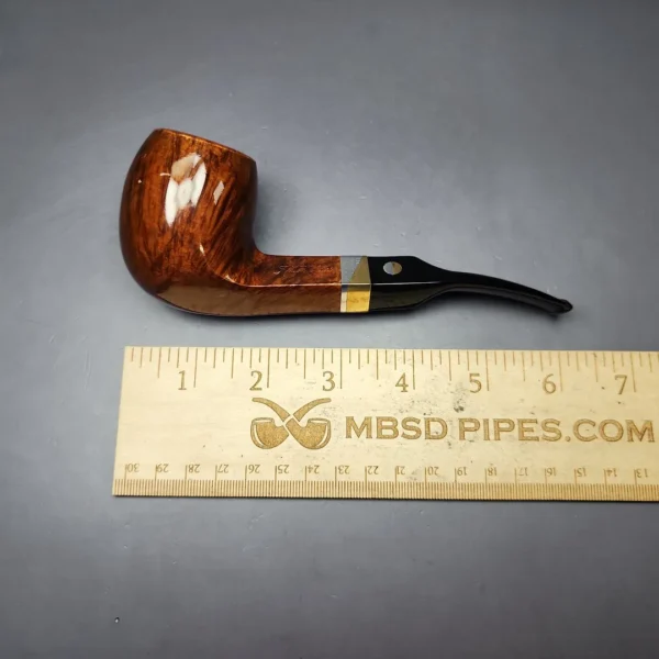 Aldo Velani Ultima Smooth Diamond Shank Billiard Estate Briar Pipe, Italian Estates - Image 10