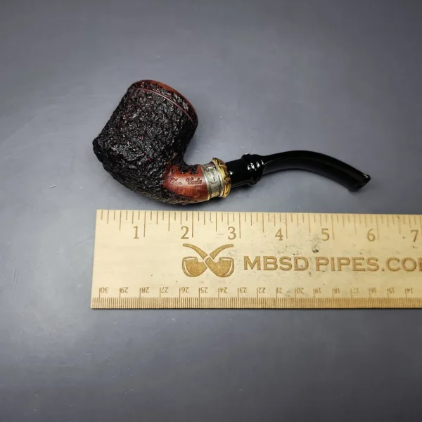 Don Carlos Melos 1 Note Partially Rusticated Pot Estate Briar Pipe, Italian Estates - Image 10