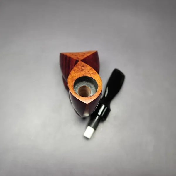 Manfred Hortig 2021 Smooth Cubist Freehand Estate Briar Pipe, Unsmoked, 9mm - Image 10