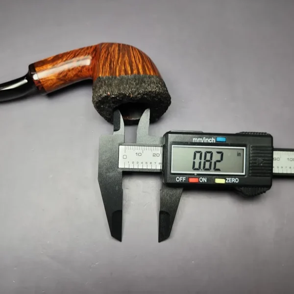 WO Larsen Partially Rusticated Panel Dublin Estate Briar Pipe, Unsmoked - Image 10