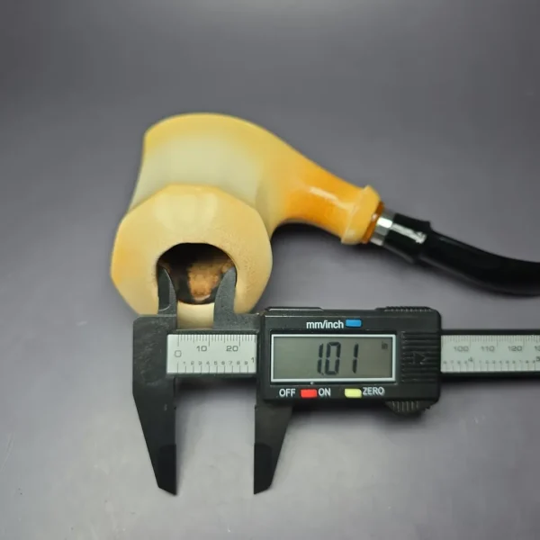 IMP Magnum Smooth Freehand w/ Silver Estate Block Meerschaum Pipe - Image 10
