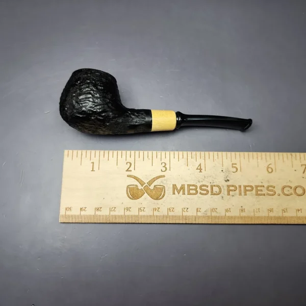 MBSD Briars by Piero Vitale Rusticated Author w/ Olivewood Briar Pipe, New - Image 10