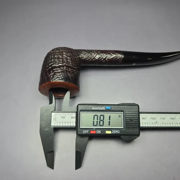 Ashton 1989 Pebble Grain XXX Sandblasted Billiard Estate Briar Pipe, English Estates - Image 10