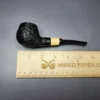 MBSD Briars by Piero Vitale Rusticated Author w/ Boxwood Briar Pipe, New - Image 10