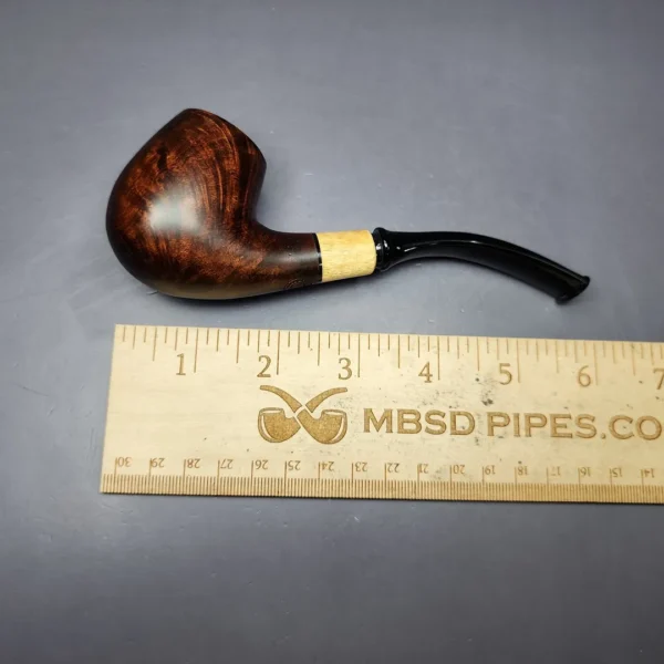 MBSD Briars by Piero Vitale Smooth Brandy w/ Boxwood Briar Pipe, New - Image 10