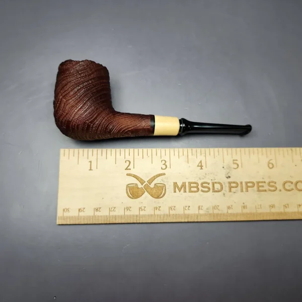 MBSD Briars by Piero Vitale Sandblasted Billiard w/ Olivewood Briar Pipe, New - Image 10