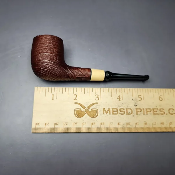 MBSD Briars by Piero Vitale Sandblasted Billiard w/ Olivewood Briar Pipe, New - Image 10