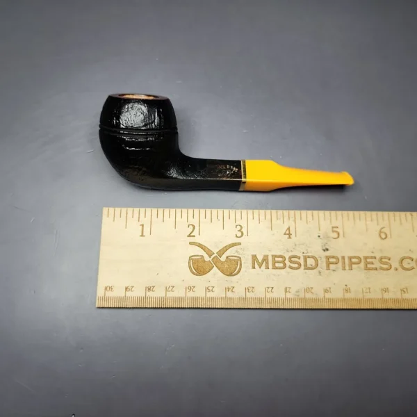 Mina Pipes Sandblasted Bulldog w/ Brass Estate Briar Pipe, Unsmoked - Image 10