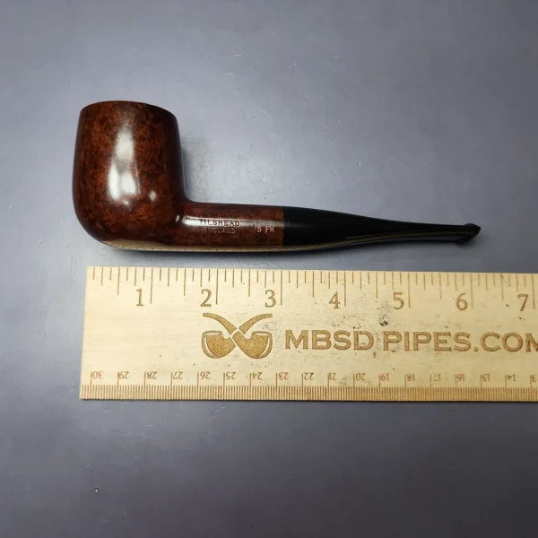 James Upshall Tilshead Group 5 Smooth Billiard Estate Briar Pipe, Unsmoked - Image 10