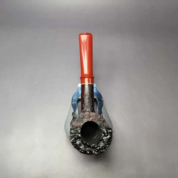 Sean Reum Contast Sandblasted Windshield Poker Handmade Briar Pipe, New - Image 10