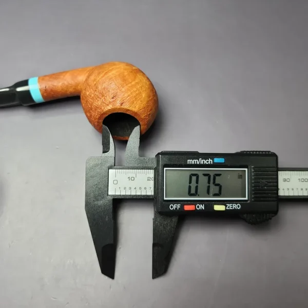 Reum Pipes Tan Sandblasted Apple w/ Resin Briar Pipe, Unsmoked - Image 10