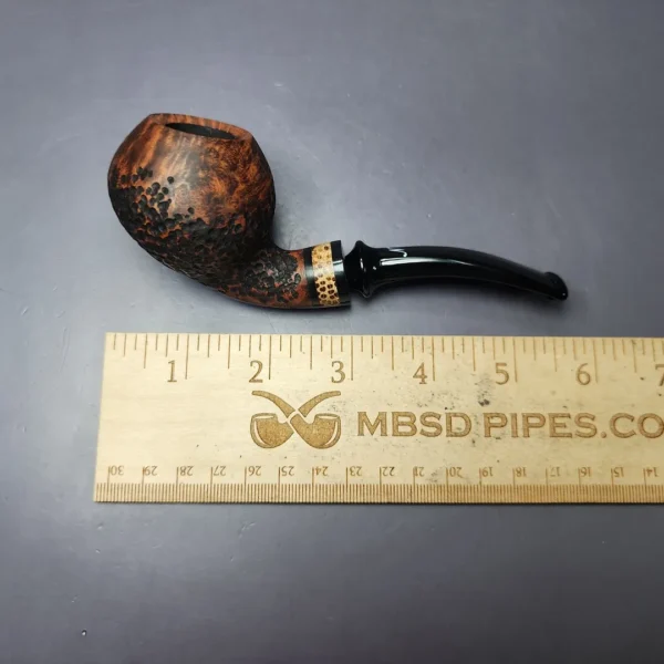 Nording Nosewarmer Partially Rusticated Apple Estate Briar Pipe, Unsmoked - Image 10