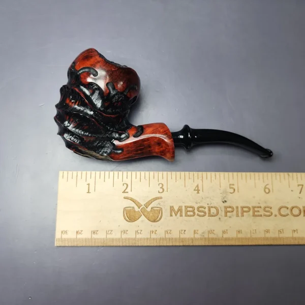 Nording Abstract Partially Rusticated Freehand Estate Briar Pipe, Unsmoked - Image 10