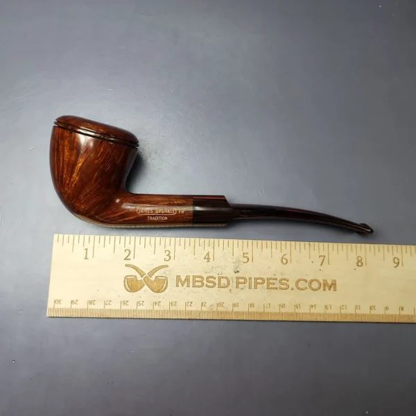 James Upshall Empire Series Tradition Magnum Smooth Rhodesian w/ Cumberland Estate Briar Pipe, Unsmoked - Image 10