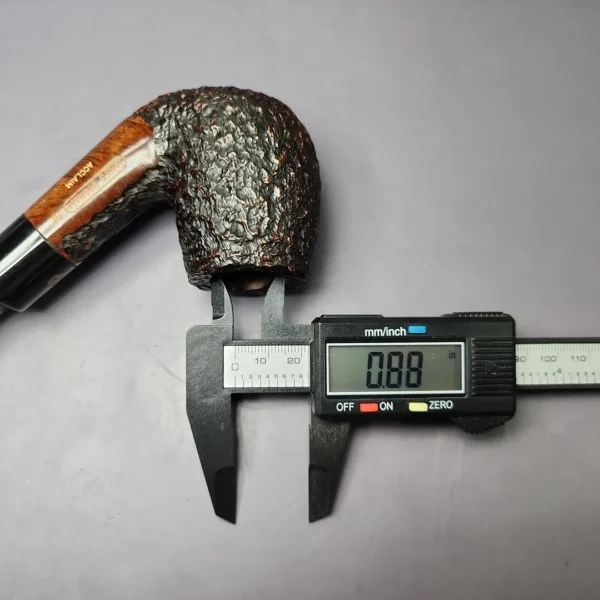 James Upshall Empire Acclaim Magnum Rusticated Bent Billiard Estate Briar Pipe, Unsmoked - Image 10