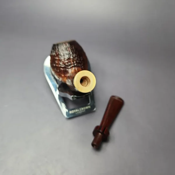 Nathan Armentrout Contrast Sandblasted Apple w/ Boxwood Handmade Briar Pipe, New - Image 11