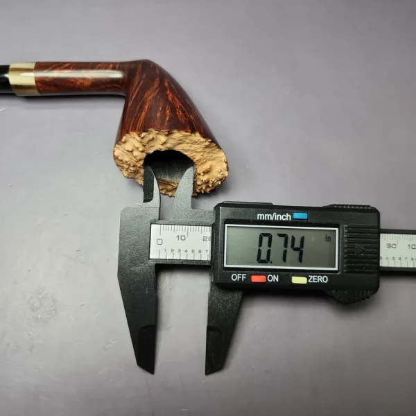 Bruno Nuttens Hand Made Grade AA Twiggy w/ Horn Estate Briar Pipe, Unsmoked - Image 11