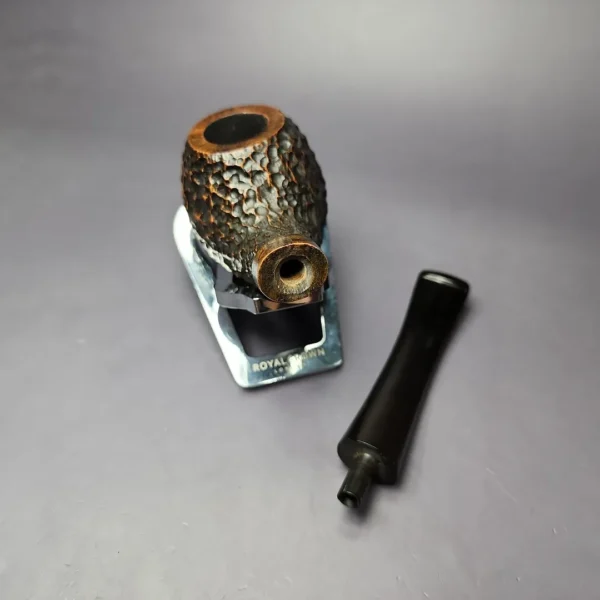 Sam Learned 2001 Crescent Grade Rusticated Hawkbill Estate Briar Pipe, American Estates - Image 11