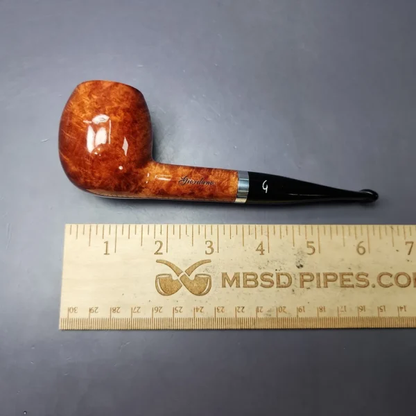 Giordano Lucca 4 Smooth Billiard w/ Silver Estate Briar Pipe, Unsmoked, 9mm - Image 11