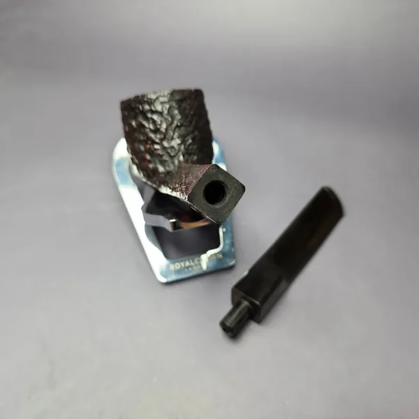 James Upshall Bark Group 6 Rusticated Diamond Shank Estate Briar Pipe, Unsmoked - Image 11