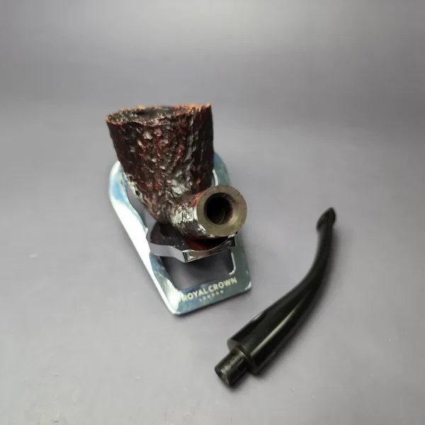 James Upshall Bark Group 6 Rusticated Footed Dublin Estate Briar Pipe, Unsmoked - Image 11