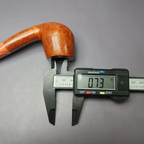 Ian Barnes Smooth Bent Billiard Estate Briar Pipe, Unsmoked - Image 11