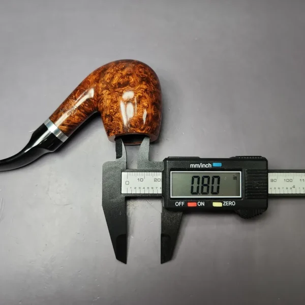 John Aylesbury 018 Smooth Bent Billiard w/ Silver Estate Briar Pipe, Unsmoked, 9mm - Image 11