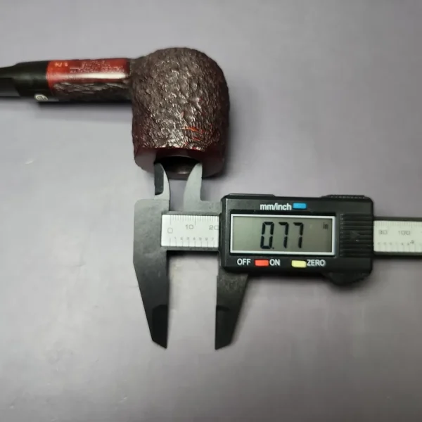 James Upshall Bark Group 5 Partially Rusticated Billiard Estate Briar Pipe, Unsmoked - Image 11