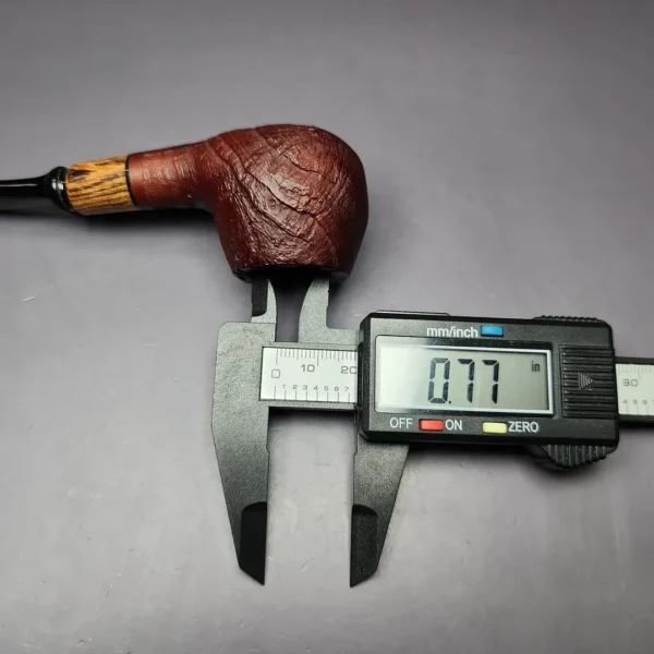 MBSD Briars by Piero Vitale Sandblasted Author w/ Zebrawood Briar Pipe, New - Image 11