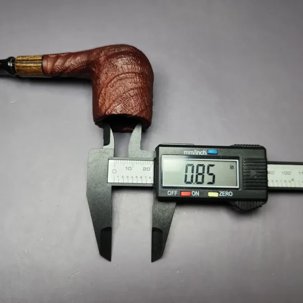 MBSD Briars by Piero Vitale Sandblasted Billiard w/ Zebrawood Briar Pipe, New - Image 11