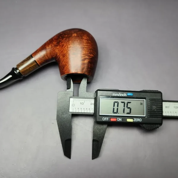 MBSD Briars by Piero Vitale Smooth Brandy w/ Zebrawood Briar Pipe, New - Image 11