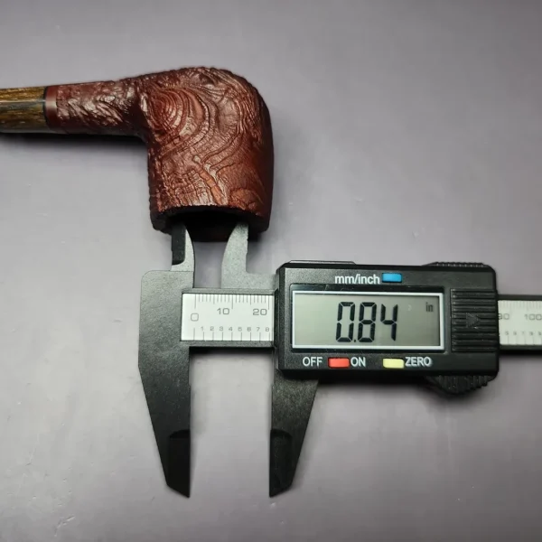MBSD Briars by Piero Vitale Sandblasted Billiard w/ Zebrawood Briar Pipe, New - Image 11