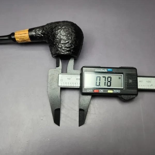 MBSD Briars by Piero Vitale Rusticated Author w/ Zebrawood Briar Pipe, New - Image 11