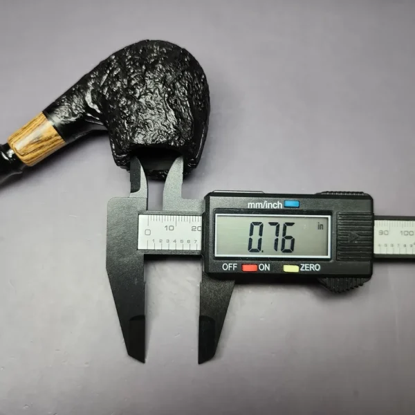 MBSD Briars by Piero Vitale Sandblasted Brandy w/ Zebrawood Briar Pipe, New - Image 11