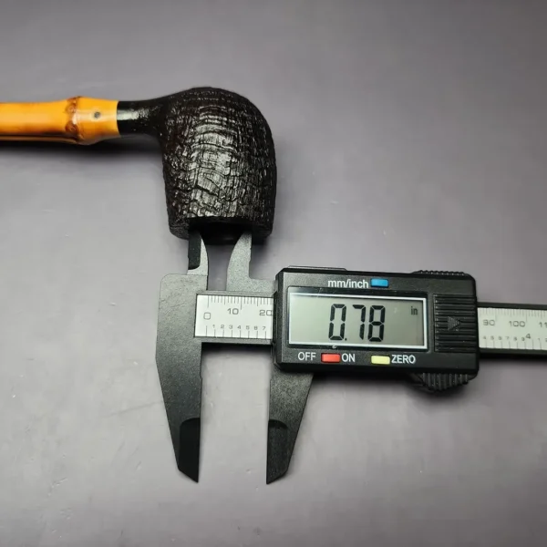 Dunhill 2012 Shell Briar 4103 Sandblasted Billiard w/ Bamboo Estate Briar Pipe, English Estates - Image 11