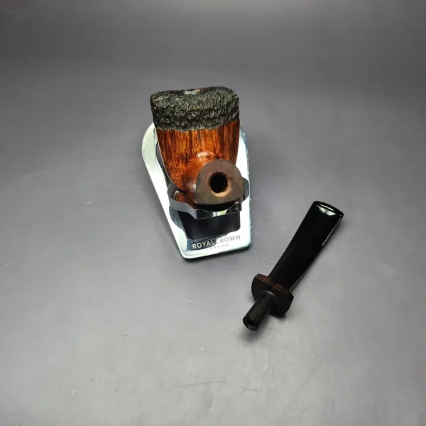 WO Larsen Partially Rusticated Panel Dublin Estate Briar Pipe, Unsmoked - Image 11