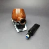 Bjarne Nielsen Signature Grade B Smooth Brandy w/ Silver Estate Briar Pipe, Danish Estates, 9mm - Image 11