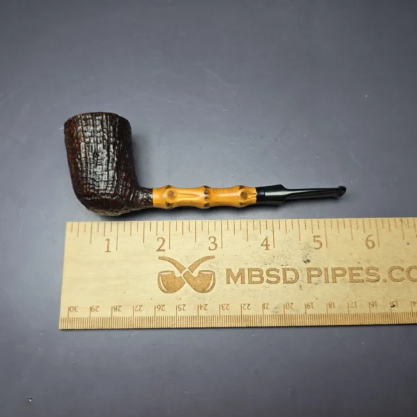 Sixten Ivarsson 1971 Sandblasted Dublin w/ Bamboo Estate Briar Pipe, Danish Estates - Image 10