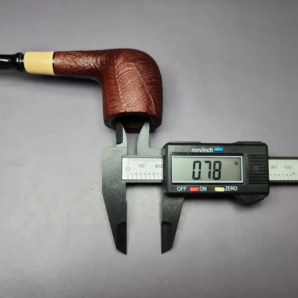 MBSD Briars by Piero Vitale Red Sandblasted Billiard w/ Boxwood Briar Pipe, New - Image 11