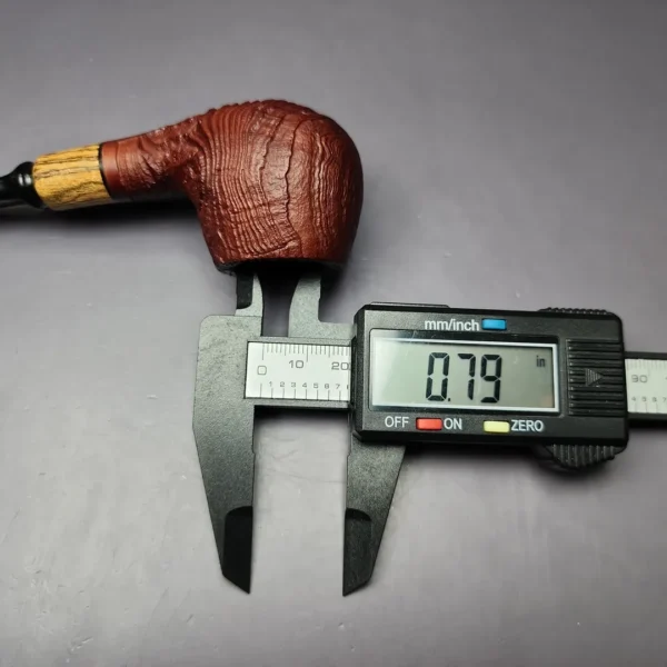 MBSD Briars by Piero Vitale Sandblasted Author w/ Zebrawood Briar Pipe, New - Image 11