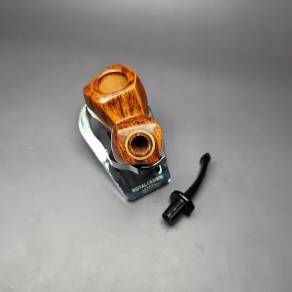 Mina Pipes Smooth Asymmetrical Blowfish Estate Briar Pipe, Unsmoked - Image 11