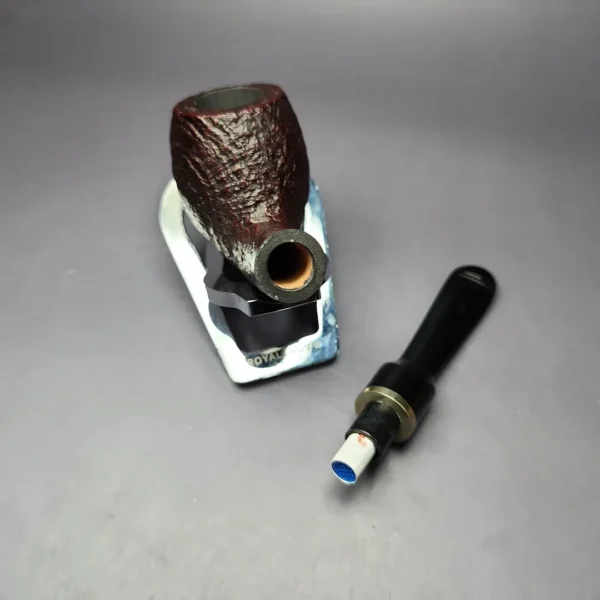 Vauen 5205 Sandblasted Apple w/ Brass Estate Briar Pipe, Unsmoked, 9mm - Image 11