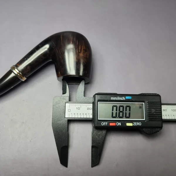 Dunhill 1991 Black Briar 4102 Smooth Bent Billiard w/ Silver Estate Briar Pipe, English Estates - Image 11