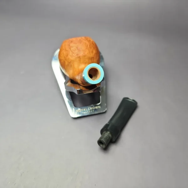 Reum Pipes Tan Sandblasted Apple w/ Resin Briar Pipe, Unsmoked - Image 11