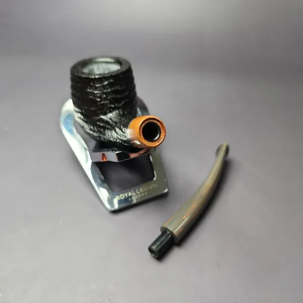 la Biota "Economica" Rusticated Bent Billiard Handmade Briar Pipe, New - Image 11