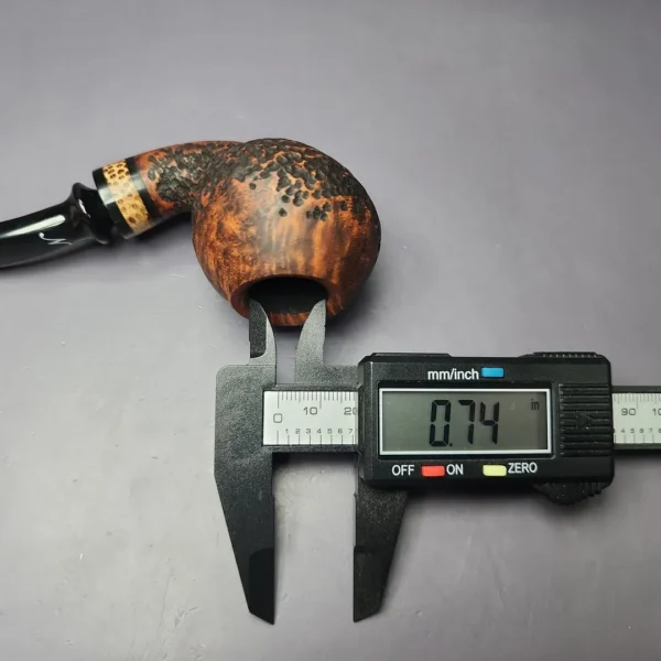 Nording Nosewarmer Partially Rusticated Apple Estate Briar Pipe, Unsmoked - Image 11
