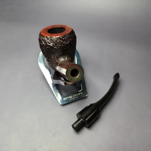 James Upshall Bark EXL Partially Rusticated Acorn Estate Briar Pipe, Unsmoked - Image 11