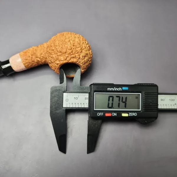 Pipe Tristan Granite Rusticated Author w/ Durat Handmade Briar Pipe, New - Image 11